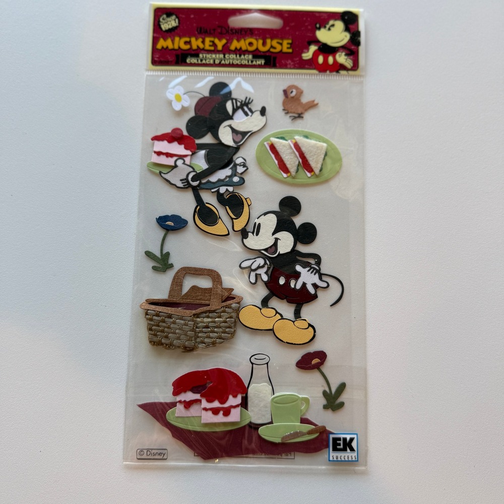 Walt Disney Mickey Minnie Mouse Picnic Sticker Collage EK Success New 60230
